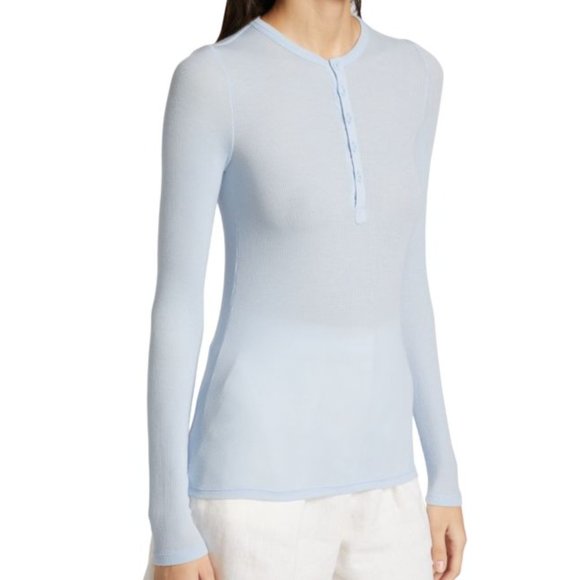 ATM Anthony Thomas Melillo Modal Rib Long Sleeve Henley - Picture 6 of 7